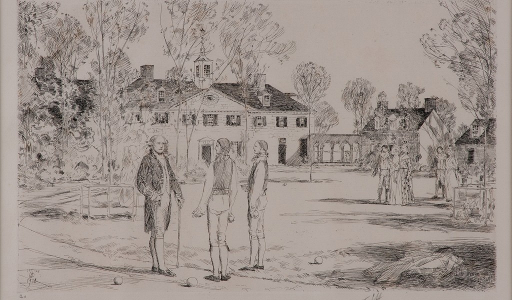 George Washington at Mt. Vernon - Hassam, Frederick Childe