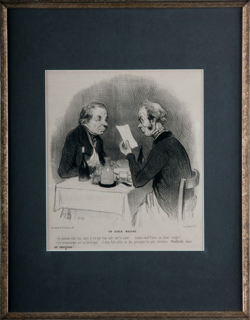 Un Diner Maigre- Daumier, Honore
