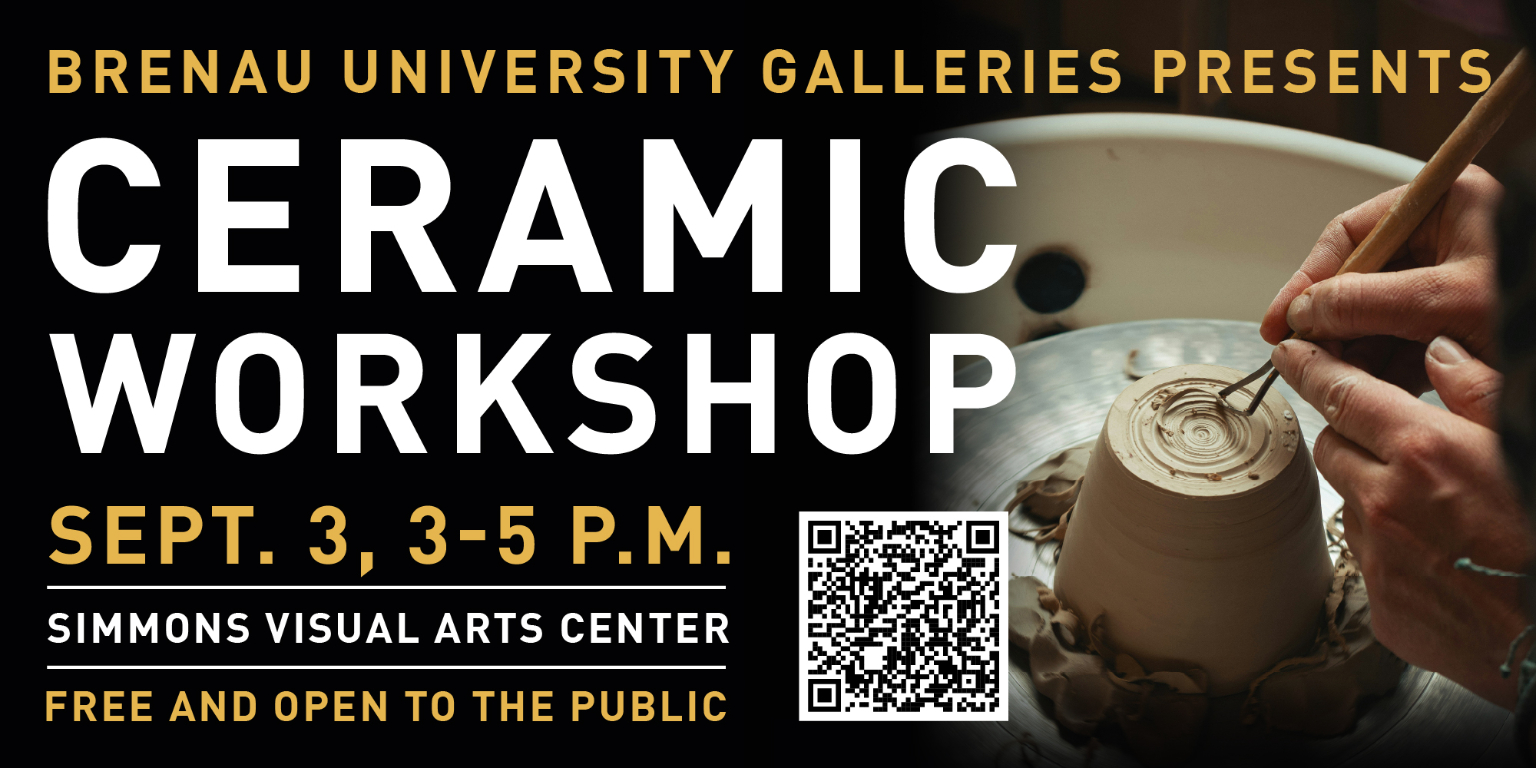 Fired Clay Compositions, Wed, Sep 3, 3 PM, Simmons Visual Arts Center, Free